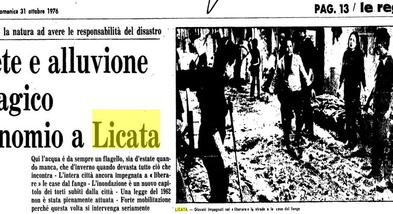 Ottobre 1976 – Alluvione a Licata