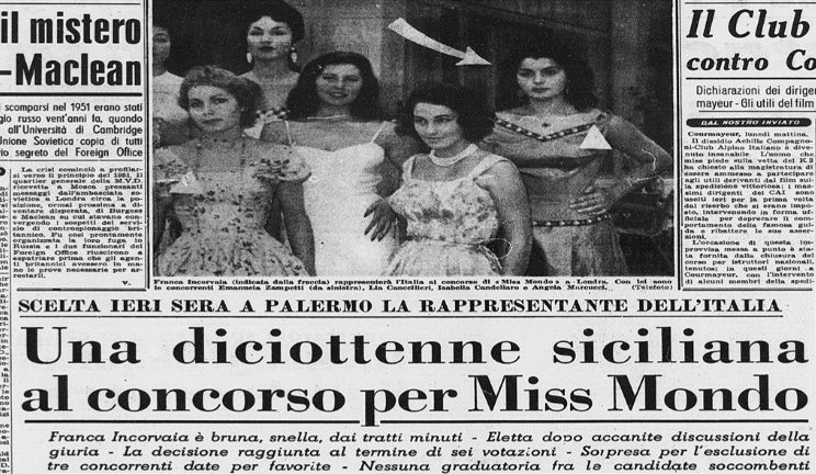 20 settembre 1955 – Una licatese rappresenterà l’Italia a Miss Mondo